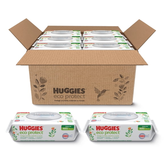 Toallitas Húmedas Huggies Eco Protect Tela Suave