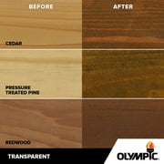 Olympic Maximum 1 Gallon Canyon Brown Transparent Exterior Stain and Sealer in One Low VOC