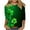 Green, variant on ABATAB Plus Size St Patricks Day Shirt for Women Shamrock 3/4 Sleeve Crewneck Tshirts St Paddys Day Gift Casual Tee Tops Clothes