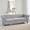 Grey, variant on YWEN 84.75" Chesterfield PU 3-Seater Sofa with Button Tufting, Nailhead Accents, Scrolled Arms & Turned Legs