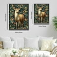 thumbnail image 6 of NJSTORE Black Framed william morris animal wall art Fox rabbit sika deer Canvas Posters Prints Forest Wild Animal Pictures Paintings Gothic Botanical Floral Oil Wall Decor for Bedroom, 6 of 7
