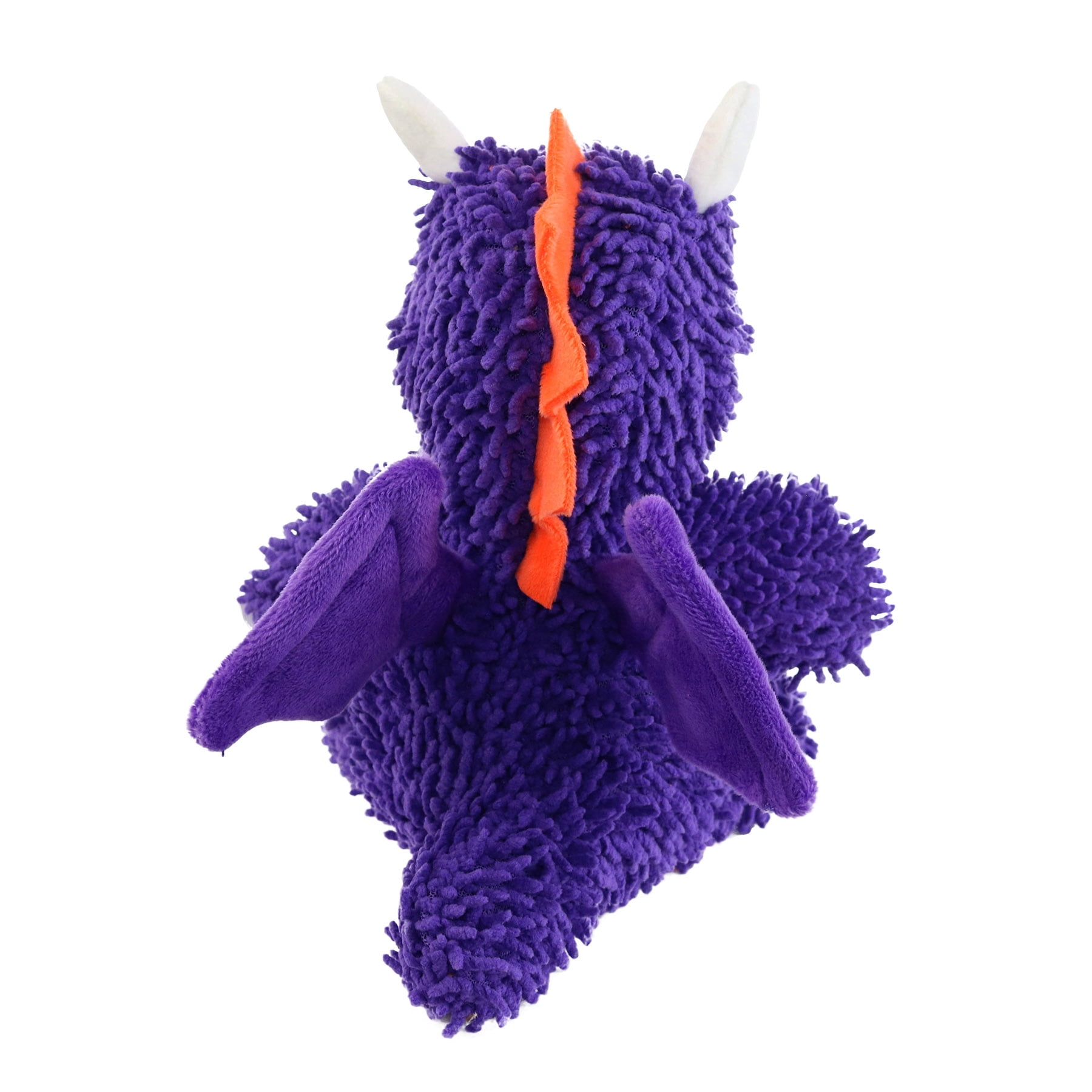 Mighty Microfiber Ball Med Dragon Purple, Durable Squeaky Dog Toy