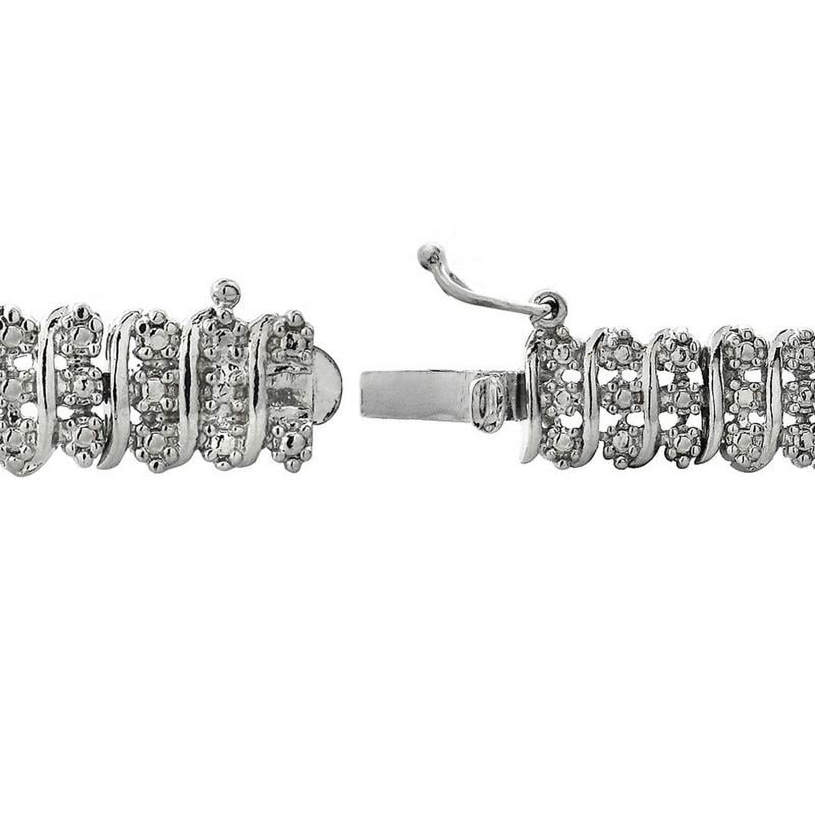 db Designs S Pattern Diamond Tennis Bracelet 1.00ct t.w. in Silver