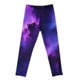thumbnail image 4 of Odeerbi 3-12 Years Kids Girls Leggings Starry Sky Print Stretchy Tights Compression Pants Starlit High Waist Soft Pantyhose, 4 of 4