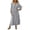 Grey, variant on Women's Casual Dress with Pockets Polyester Minimalist Swing Dress Black XXL