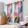 thumbnail image 2 of Yayeee Window Curtains Light Filtering 63"x52" Grommet Panel Pair Home Living Room Decor, Stripes Pattern, 2 of 7