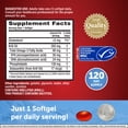 thumbnail image 3 of MegaRed Superior Krill Oil 350mg Omega-3 For Heart Health Omega 3, 120 Softgels, 3 of 9
