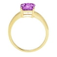 thumbnail image 2 of 2 ct Asscher Cut Simulated Alexandrite Solitaire 18K Yellow Gold Womens Engagement Ring, 2 of 3
