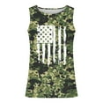 thumbnail image 5 of UVEASISHA USA Flag Patriotic Tank Tops for Men Sleeveless Stars and Stripes Graphic Tee Big and Tall Fitness Muscle Tanks Green S, 5 of 5