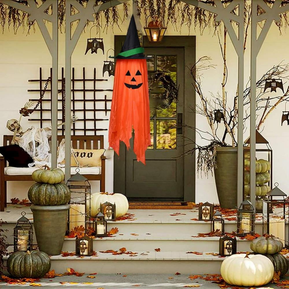 Halloween Decorations, Pre-Installed Pumpkin Ghost Witch Halloween ...