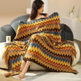 thumbnail image 6 of Neoyler Cozy Throw Blanket for Couch and Office with Soft Acrylic Knit Suit for Relaxation and Air Conditioning Relaxed 70.9x50in Yellow, 6 of 6