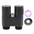 thumbnail image 2 of 1 In 2 Out Double Control Valve,Copper Angle Valve Water Splitter Faucet Parts for Bathroom Toilet Bidet Balcony, 2 of 7