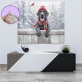 thumbnail image 4 of Playful Great Dane Welcomes Winter Snowy Day with Cardinal Bird Tapestry Danes Dog Lover Gifts Wall Hanging Backdrop Home Decor - 2017, 4 of 5