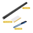 thumbnail image 3 of 1 Set Carbon Fiber Vinyl Wrap 19.69" x 5ft Self-Adhesive Car Sticker Waterproof Wrap Roll for DIY Decor Automotive Exterior Interior Protection with Scraper Tool, Silver Black, 3 of 7