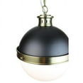 thumbnail image 2 of EQLight EQPMCBB09 12 x 11 in. Itzen 1-Light Black & Brass Globe Pendant with Glass Shade, 2 of 2