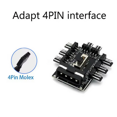 thumbnail image 4 of 12V SATA/4PIN 1 to 8 3-pin power socket PCB adapter/splitter/cooling fan hub, 2-level speed control, PC computer IDE Molex. GRAY, 4 of 5