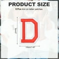 thumbnail image 2 of Parches de letras planchados Uxcell, 9 piezas de 2"/5cm, letras D de parches bordados para coser en ropa, vestidos, calcetines, jeans, gorras, accesorios de bricolaje (Rojo), 2 of 6