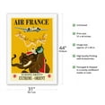 thumbnail image 2 of Europe - Orient - Extrême-Orient - France - Regal Elephant with Howdah (Carriage) - Vintage Airline Travel Poster by Ray Bret-Koch c.1938 - Fine Art Rolled Canvas Print 27in x 40in, 2 of 4