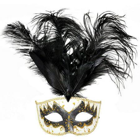 Big Feather Adult Carnival Mask Accessory