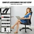 thumbnail image 6 of VEVOR Office Chair Base Replacement, 28", 2500 lbs Static Load, Heavy Duty Universal Computer Desk Chair Stool Base Part with 5 Casters, Gas Cylinder & Seat Plate, Desk Chair Base Replacement, Black, 6 of 9