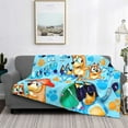 thumbnail image 5 of Lsque Bluey Print Flannel Throw Blanket, Ultra-soft Blanket for Bed, Couch, Car, Hypoallergenic Anti-pilling blanket-50"x40", 5 of 8
