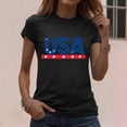 thumbnail image 5 of Zynoxe Women's T-Shirts Fourth of July Patriotic Graphic Tees for Women Casual Summer Crew Neck Short Sleeve Going Out Tops (#04 Black,XL), 5 of 7