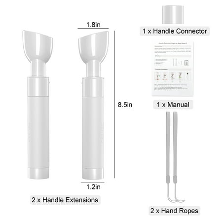 TSV VR Handle Attachments Fit for Meta Quest 3 Controller, VR Handles Extension Grips