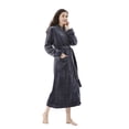 thumbnail image 1 of Forro polar largo y cálido de felpa Robe COOVA Premium para mujer, gris, 1 of 6
