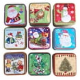 thumbnail image 3 of 5pcs Assorted Christmas Metal Empty Tin Decor Box Candy Cookie Storage Container in Multicolor, 3 of 7