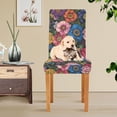 thumbnail image 4 of Yayeee 2 Pack Dining Chair Covers Stretch Parson Chairs Slipcovers Seat Protector, Vibrant Blooming Flowers, 4 of 6