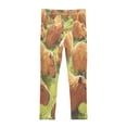 thumbnail image 2 of Girl's Legging Full-Length Colorful Print Tights For Dance Gym Everyday Wear Capybaras Are Eating Grass on The Farm, 2 of 8