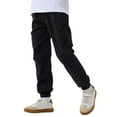 thumbnail image 3 of Boys Trousers Straight Leg Fit Casual Pants for Boys Relaxed Fit for Boys Teens Summer Clothes for Teens (Black,15-16 Years), 3 of 5