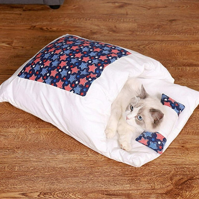 DELIVERY ON TIME Cat Sleeping Bag Cat Bed Cave Warm Soft Pet Supplies Plush S L for Small Medium Cats Pet Mat Self Warming Pad