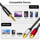 thumbnail image 3 of Cable Yeung Qee de 3,5 mm macho a 2 conectores RCA hembra de 3 m, 3 of 6