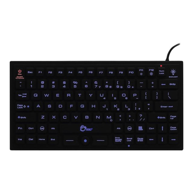 SIIG Industrial/Medical Grade Washable Backlit Keyboard with Pointing Device