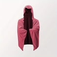 thumbnail image 1 of DecSea Mens Draped Cardigans Long Sleeve With Pockets Hooded Cloak Asymmetrical Hem Unisex Adult, 1 of 3
