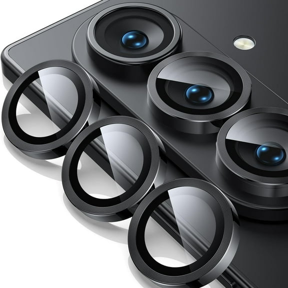 Dteck for Z Fold 7 Camera Lens Protector Case Cover - Ultra HD Anti-Reflective Tempered Metal Glass Anti Scratch Rear Camera Screen Protector Film for Samsung Galaxy Z Fold 7 5G, Black