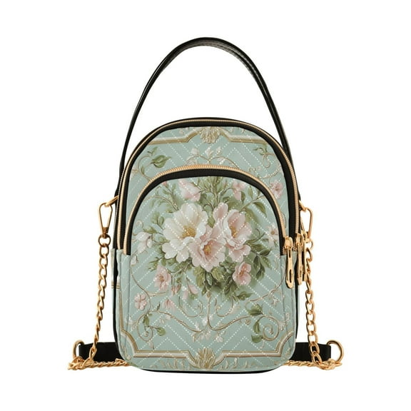 YAZAOO Cross Body Fashion Shoulder Waist Purse Bags Blossom Pattern Pocket Handbags