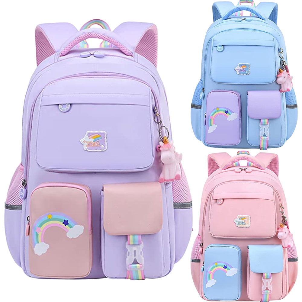  BLUEFAIRY Girls Backpack for Kids Elementary School Bags Child  Bookbags Cute Gifts Mochila Escolares para Niñas 5 6 7 8 9 4th 5th 6th Grade  Pink