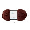 thumbnail image 4 of Mainstays Cozy Chenille Yarn, 220 yd, Warm Chocolate, 100% Polyester, Bulky, 4 of 4