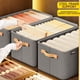 thumbnail image 3 of Cesta de almacenamiento de ropa Caja de almacenamiento Ropa variada Almacenamiento de pantalones Armario Organizadores de ropa para pantalones, suéteres, camisetas, abrigos finos, vestidos Armario, 3 of 5
