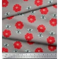 thumbnail image 2 of Soimoi Rayon Fabric Floral & Bee Insects Fabric Prints by Yard 56 Inch Wide, 2 of 3