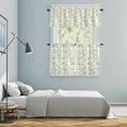 thumbnail image 6 of Watercolor Style Leaf Kitchen Curtains Valances and Tiers Set of 3 Country Green Leaves Plant Tier Curtains and Valance with Rod Pocket for Small Windows, 27.5"x36", 6 of 9