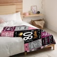thumbnail image 3 of LHSHID Unique Happy Birthday Fleece Throw Blanket Funny 80 Years Old Birthday Decorations Gifts Best 80th Birthday Gfit Ideas for Mom Wife Sister Friends Female 30"x40", 3 of 7