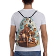 thumbnail image 2 of Kuqiui Animal Filled Noahs Ark Print Drawstring Backpack Drawstring Bags,Draw String Back Bag Drawstring Bags for Sports,Gym,Travel,Swimming,Beach, 2 of 8