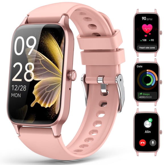 Rastreador de actividad ChronArk 1,57" rosa resistente al agua IP68