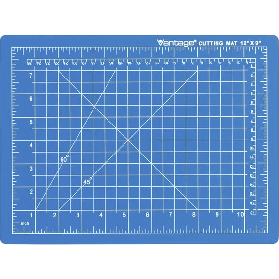 Dahle Vantage 10690 Premium Self-Healing Cutting Mat, 9"x12", 1/2" Grid, Perfect for Crafts & Sewing, Blue