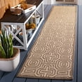 thumbnail image 2 of SAFAVIEH Courtyard Holly Geometric Indoor/Outdoor Area Rug, 2'7" x 5', Brown/Natural, 2 of 9
