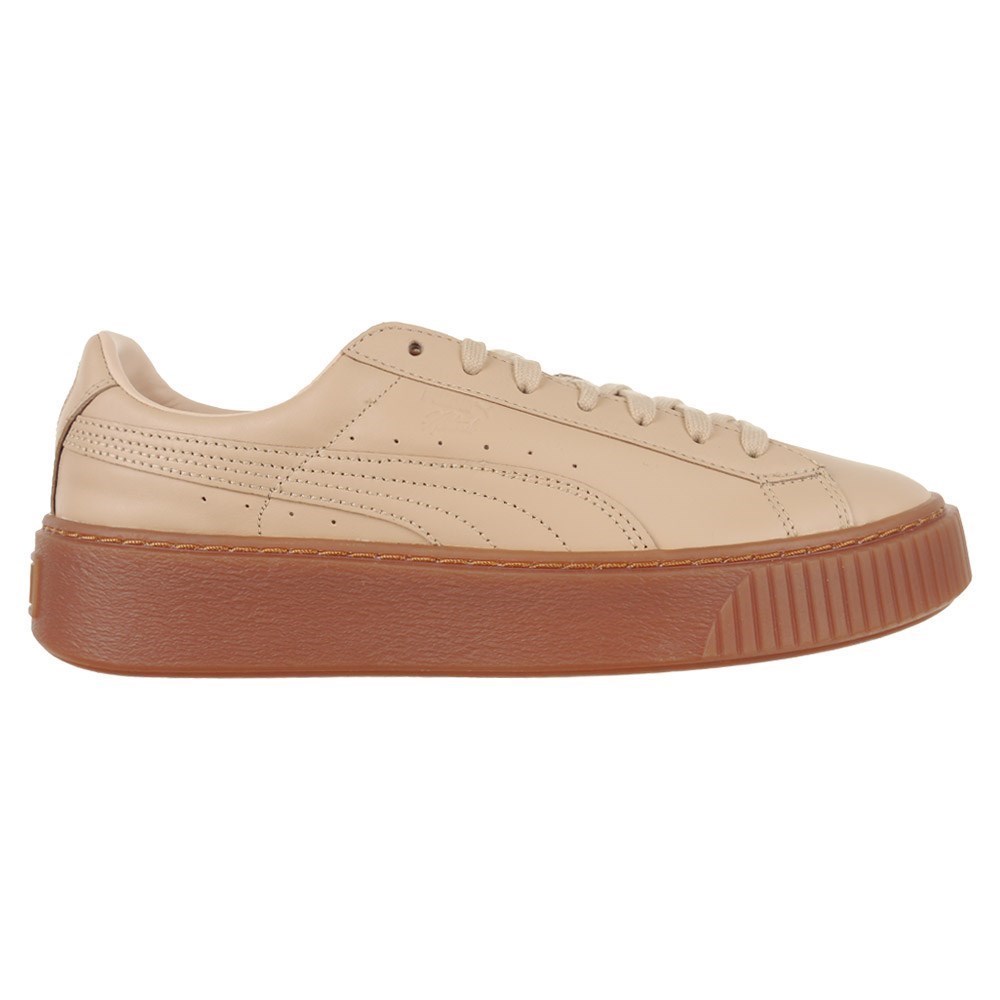 tan puma platform sneakers