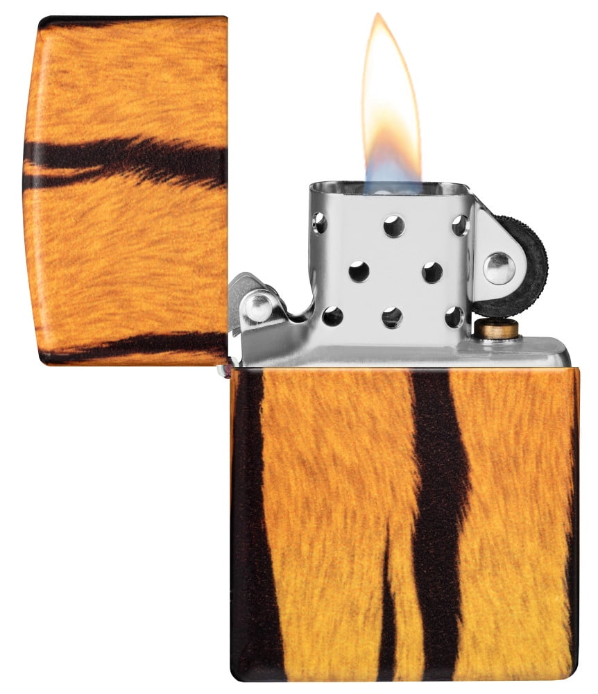 Zippo 540 Color Tiger Print Designs Pocket Lighter